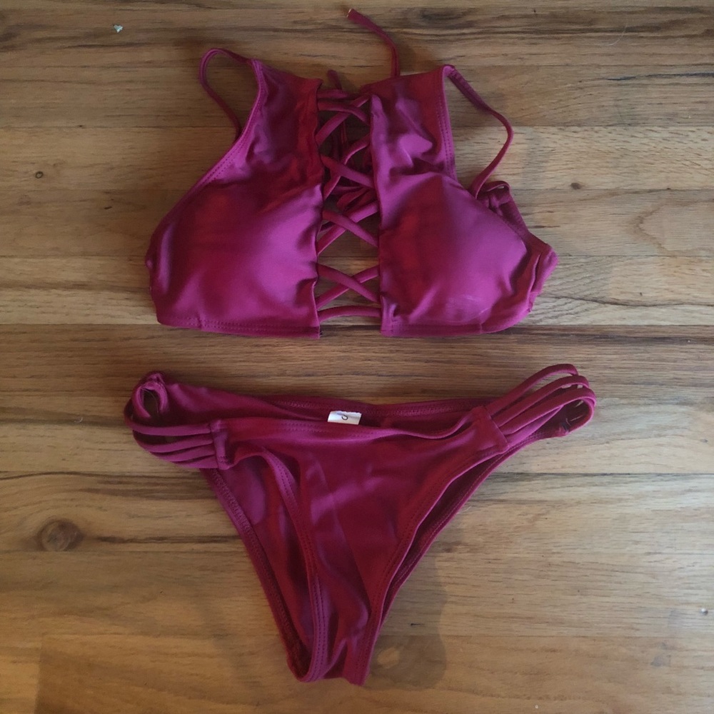 Wine Red Bikini